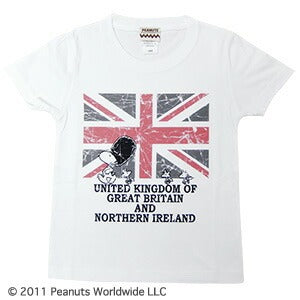スヌーピー イギリス 国旗 兵隊 旅 半袖Ｔシャツ カジュアル キッズ 子供服 110 130 150 sn6-036