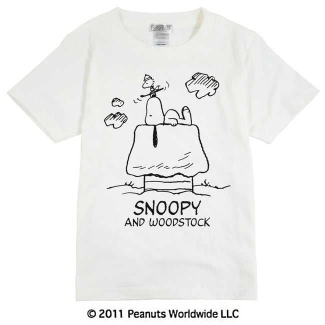 スヌーピー 仲間 ウッドストック スキー ゲレンデ 半袖 Tシャツ キッズ 子供服 男の子 女の子 110 130 150 sn6-052