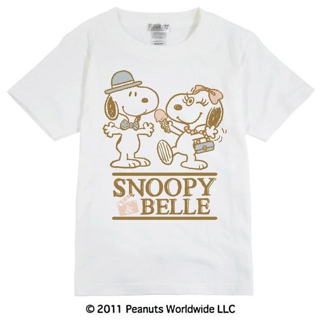 スヌーピー SNOOPY PEANUTS ベル Belle 半袖 Tシャツ 多色展開 子供 KIDS 110 120 130 140 150 家族お揃い 綿 ギフト プリント sn6-071