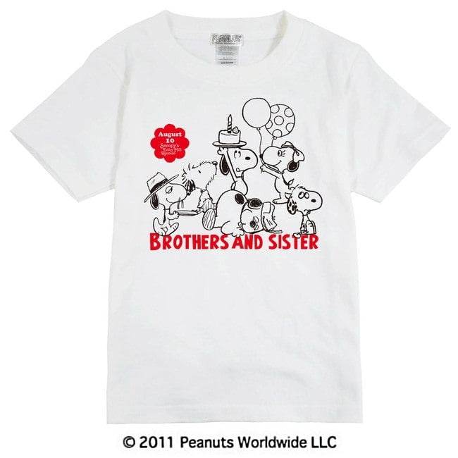 スヌーピー SNOOPY PEANUTS ベル Belle オラフ olaf マーブルス Marbles スパイク Spike アンディ Andy 半袖 Tシャツ 多色展開 家族でお揃い 子供 KIDS 110 120 130 140 150 綿 プリント 誕生日 birthday sn6-074
