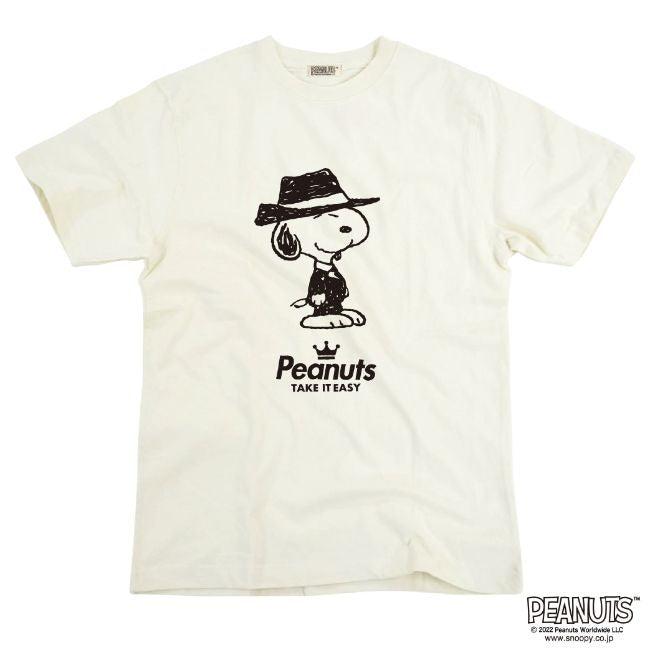 スヌーピー 黒服 スーツ 半袖 Tシャツ 当店 限定 デザイン スヌーピー SNOOPY ピーナッツ カジュアル アメカジ プリント S M L LL 3L 4L spc-mib_03