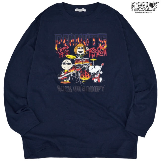 スヌーピー ピーナッツ 長袖 ロックオンスヌーピー Tシャツ 春夏秋 バンド snoopy spc-rb-002