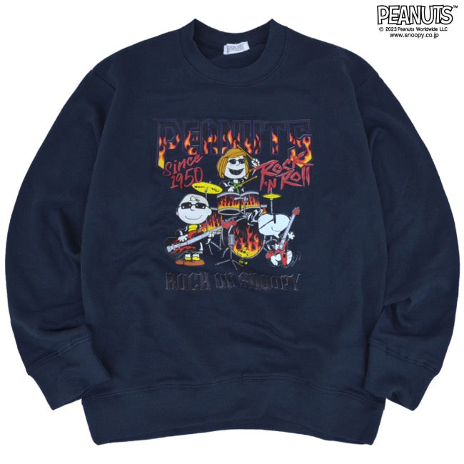 スヌーピー ピーナッツ 裏毛 スウェット ロックオンスヌーピー トレーナー 秋冬 バンド snoopy spc-rb-004