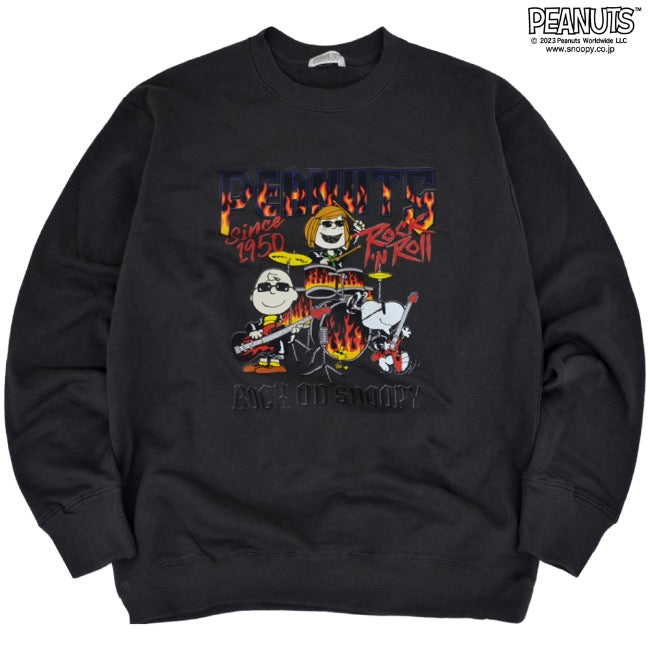 スヌーピー ピーナッツ 裏毛 スウェット ロックオンスヌーピー トレーナー 秋冬 バンド snoopy spc-rb-004