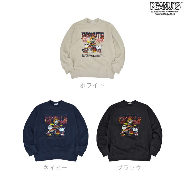 スヌーピー ピーナッツ 裏毛 スウェット ロックオンスヌーピー トレーナー 秋冬 バンド snoopy spc-rb-004