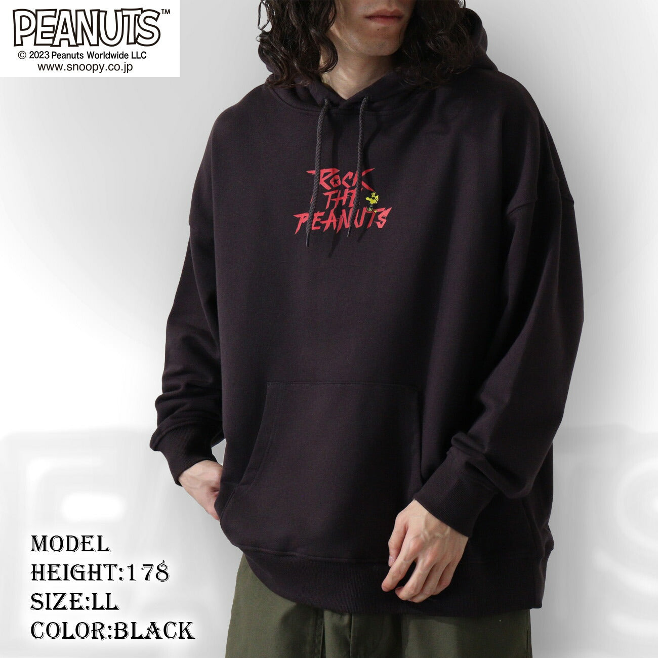 スヌーピー ピーナッツ 裏毛 パーカー ロックオンスヌーピー トレーナー 秋冬 バンド snoopy spc-rb-005
