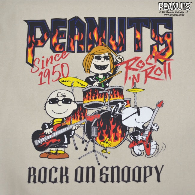 スヌーピー ピーナッツ 裏毛 パーカー ロックオンスヌーピー トレーナー 秋冬 バンド snoopy spc-rb-005