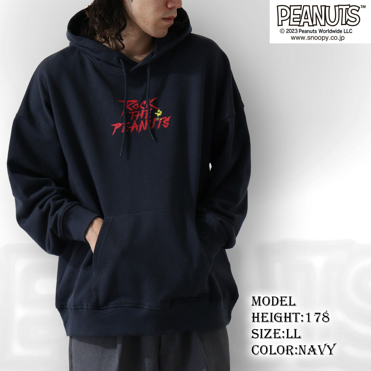 スヌーピー オラフ ロック ライナス 国旗 裏毛 プルパーカー バンド 春秋冬 snoopy PEANUTS spc-rb-015