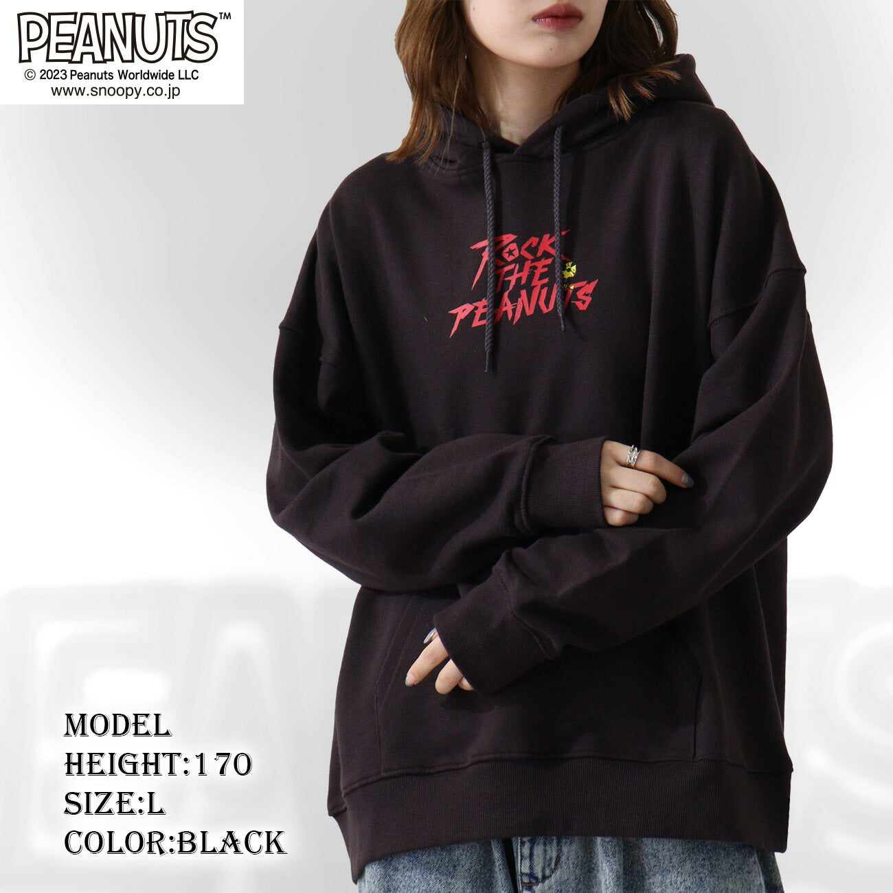 スヌーピー オラフ ロック ライナス 国旗 裏毛 プルパーカー バンド 春秋冬 snoopy PEANUTS spc-rb-015