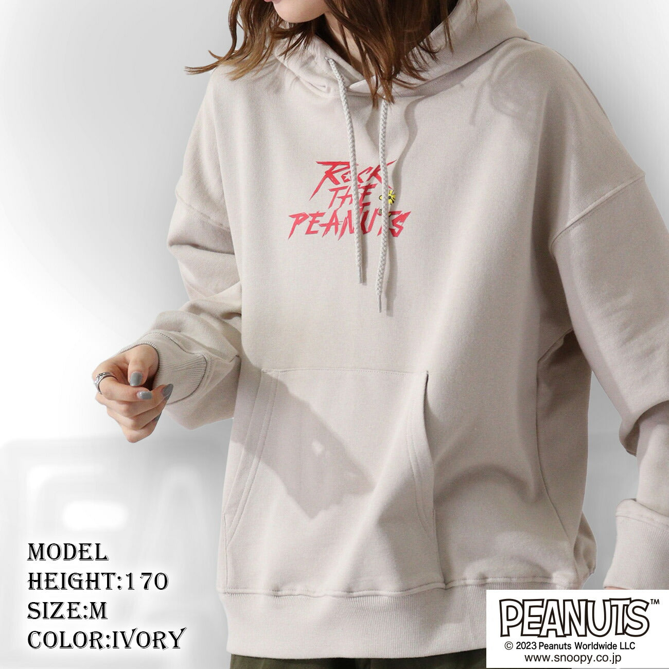 スヌーピー ピーナッツ ロック オラフ 裏毛 プルパーカー バンド 春秋冬 snoopy PEANUTS spc-rb-016