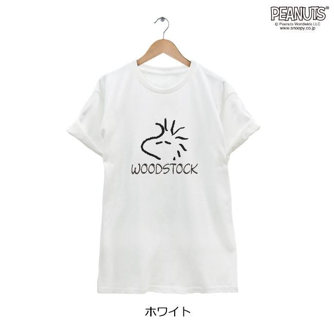 スヌーピー SNOOPY PEANUTS ウッドストック 半袖 Tシャツ フェイス M L LLサイズ レディース メンズ キャラクター 限定 spc119-01-d