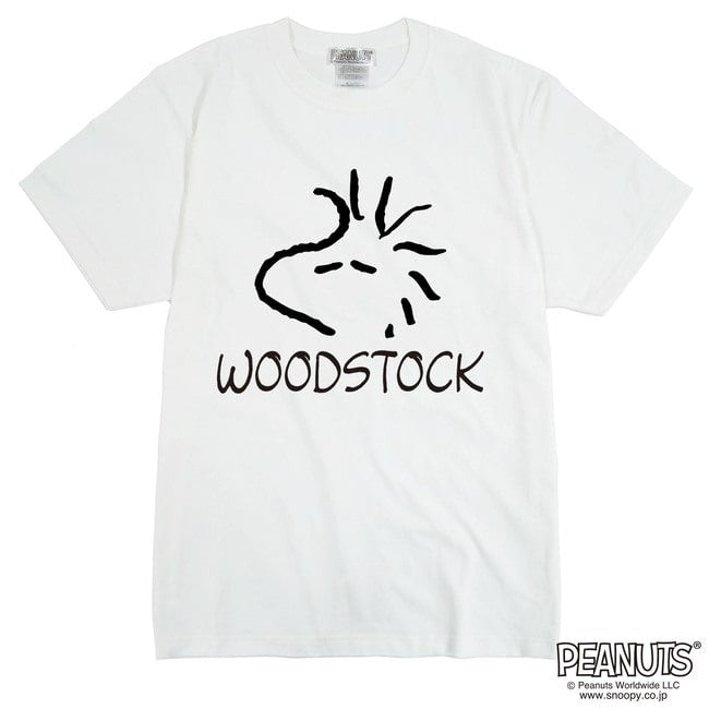 スヌーピー SNOOPY PEANUTS ウッドストック 半袖 Tシャツ フェイス M L LLサイズ レディース メンズ キャラクター 限定 spc119-01-d
