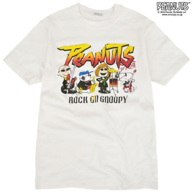 スヌーピー ピーナッツ 半袖 ロックオン スヌーピー オラフ Tシャツ春夏秋 バンド snoopy PEANUTS spc-rb-007