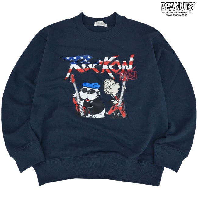 スヌーピー ピーナッツ ロックオン 裏毛 トレーナー オラフ  ライナス 国旗 秋冬 snoopy PEANUTS spc-rb-013