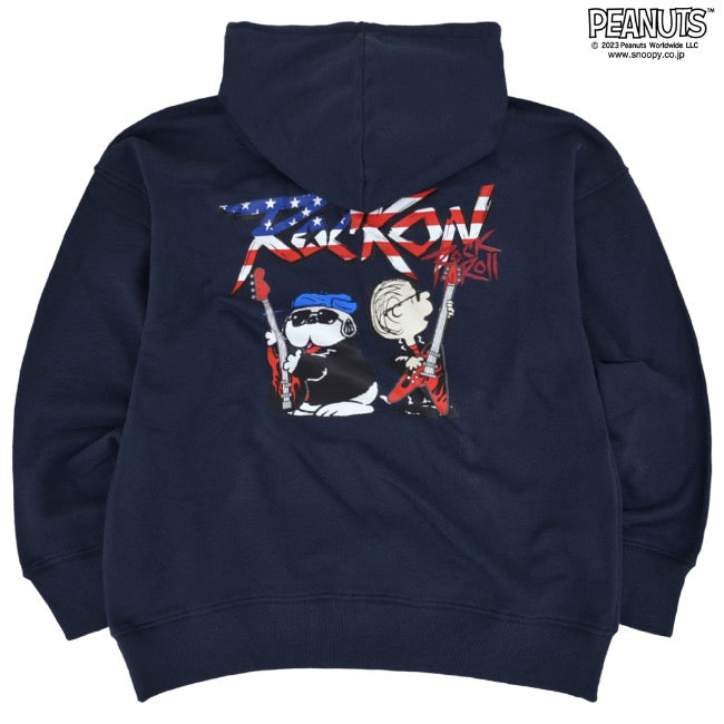 スヌーピー オラフ ロック ライナス 国旗 裏毛 プルパーカー バンド 春秋冬 snoopy PEANUTS spc-rb-015