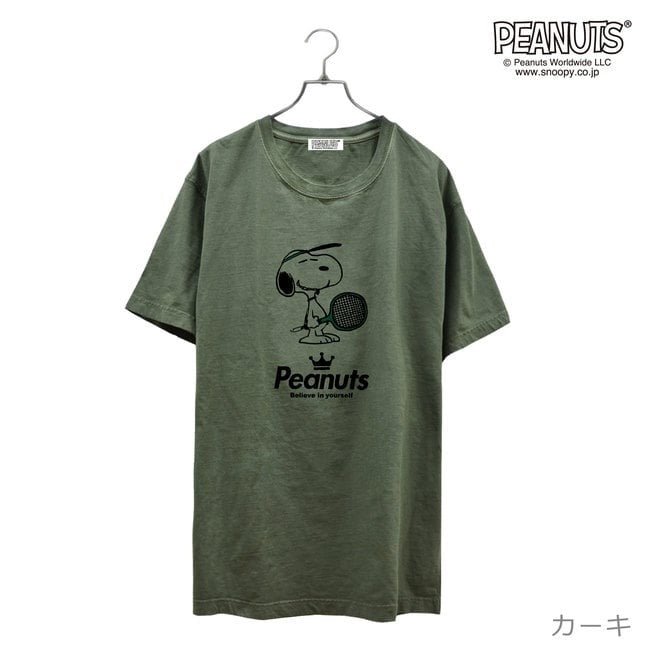 スヌーピー ピグメント 半袖 Tシャツ テニス チーム 学園祭 文化祭 学祭 プレゼント ギフト 応援 観戦 サークル 部活 ユニフォーム メンズ レディース SNOOPY BIG 大きい サイズ S M L LL 3L 4L spc-tn1