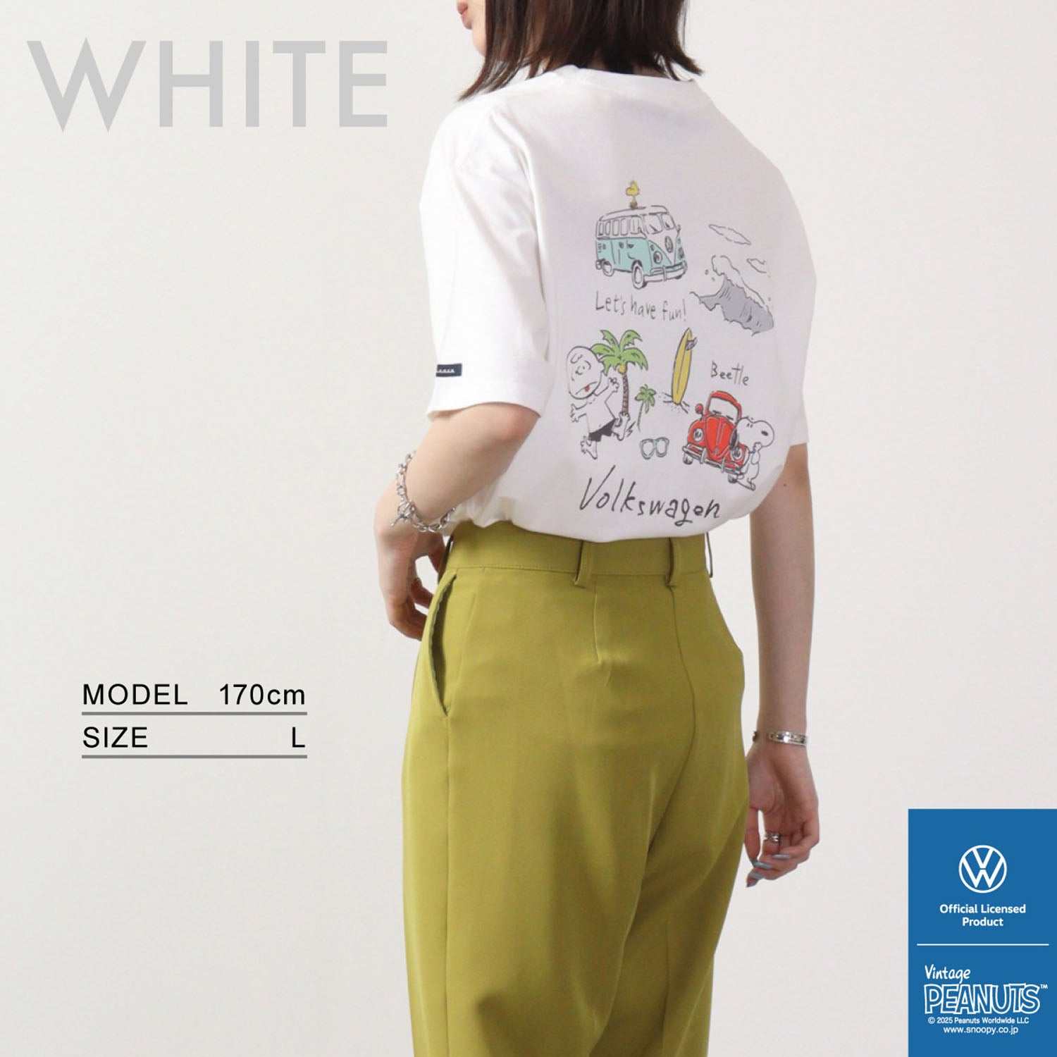 スヌーピー ピーナッツ フォルク スワーゲン Tシャツ 半袖 トップス コラボ SNOOPY PEANUTS VOLKSWAGEN svw1132-403