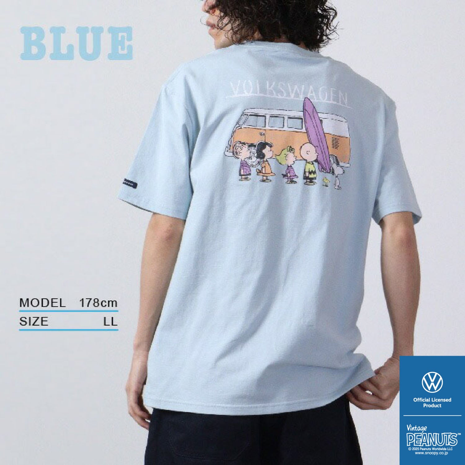 スヌーピー ピーナッツ フォルクス ワーゲン Tシャツ 半袖 トップス コラボ SNOOPY PEANUTS VOLKSWAGEN svw1132-404