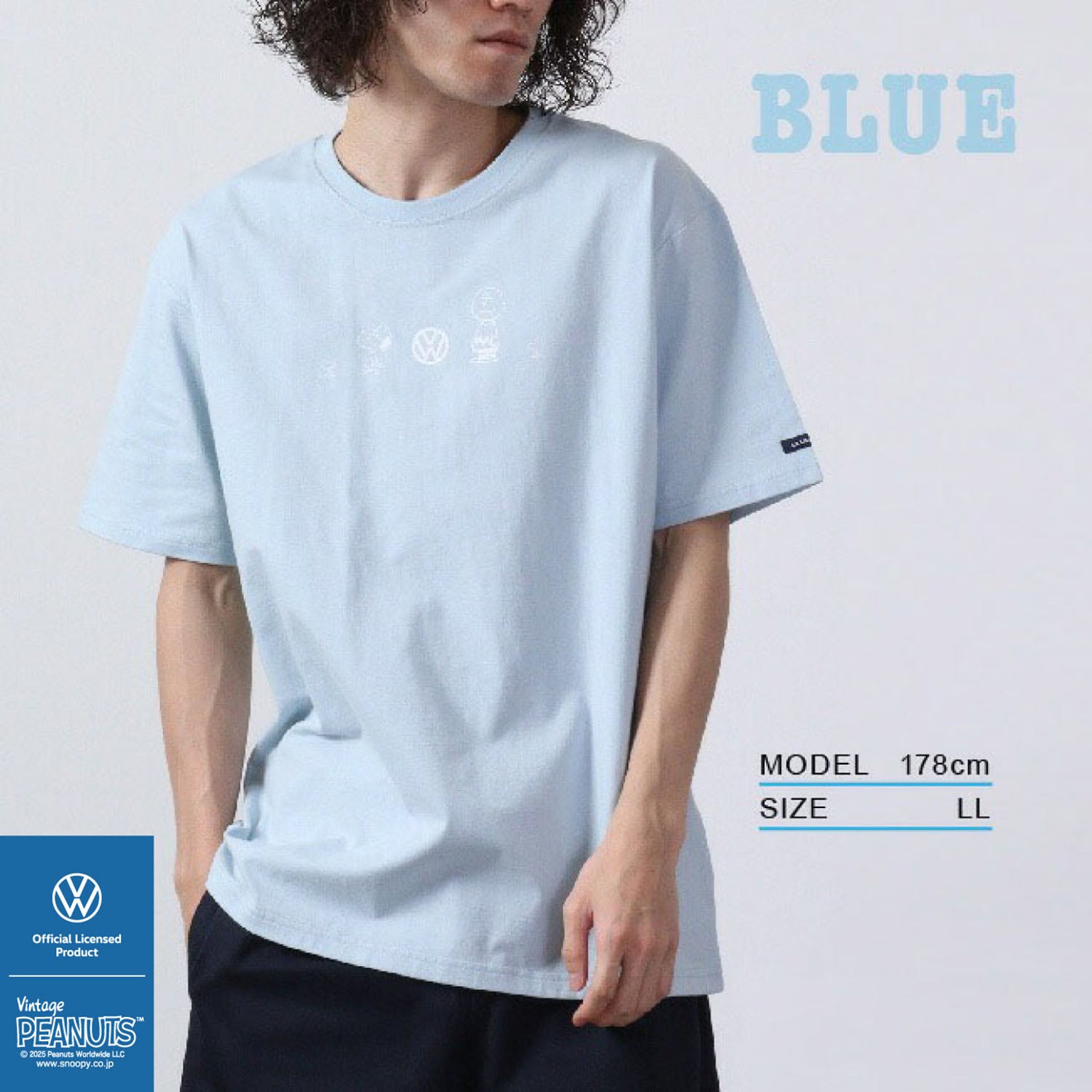 スヌーピー ピーナッツ フォルクス ワーゲン Tシャツ 半袖 トップス コラボ SNOOPY PEANUTS VOLKSWAGEN svw1132-404