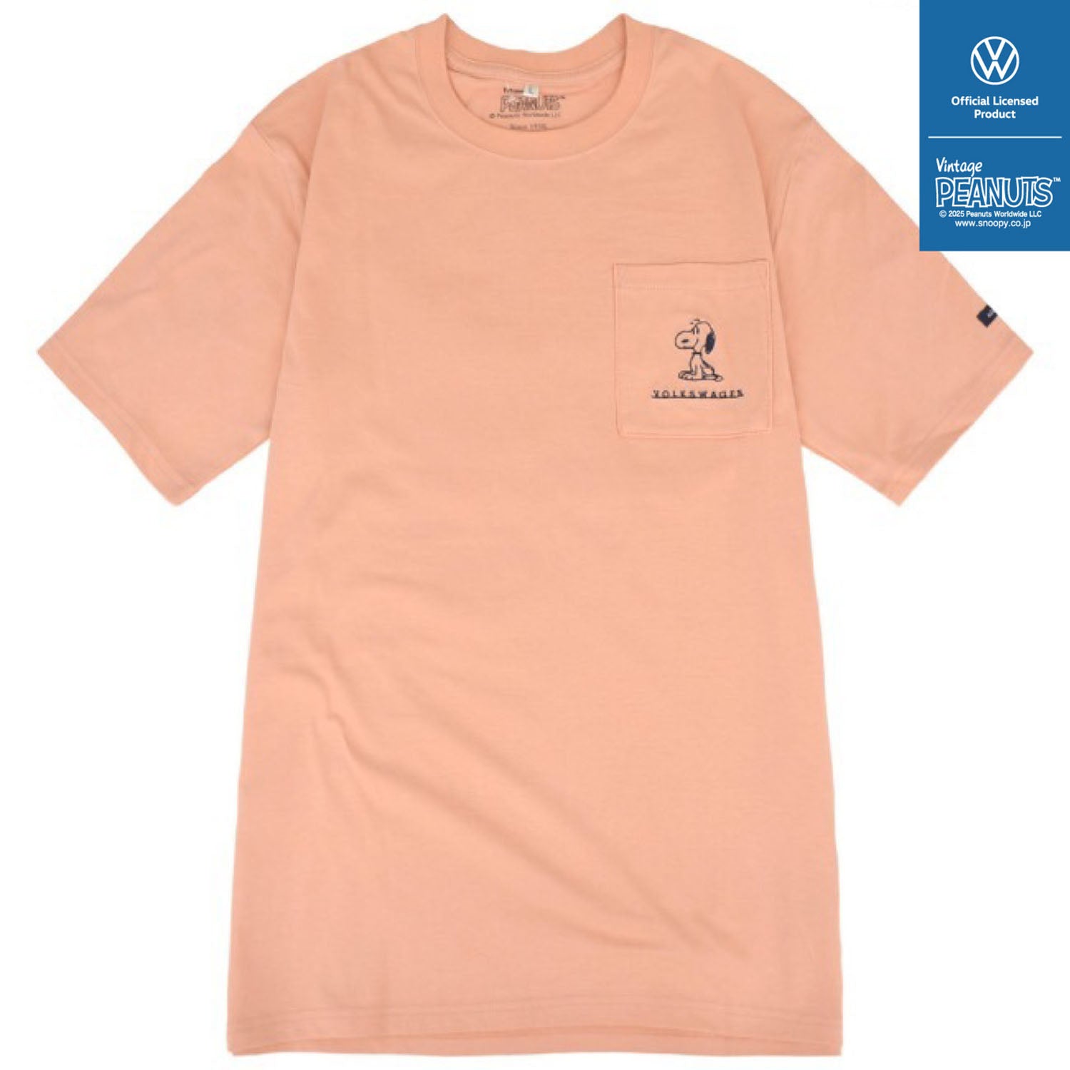 スヌーピー Tシャツ 半袖 刺繍 フォルクスワーゲン トップス 大人 ペアルック 車 プリント SNOOPY PEANUTS Volkswagen svw1142-267