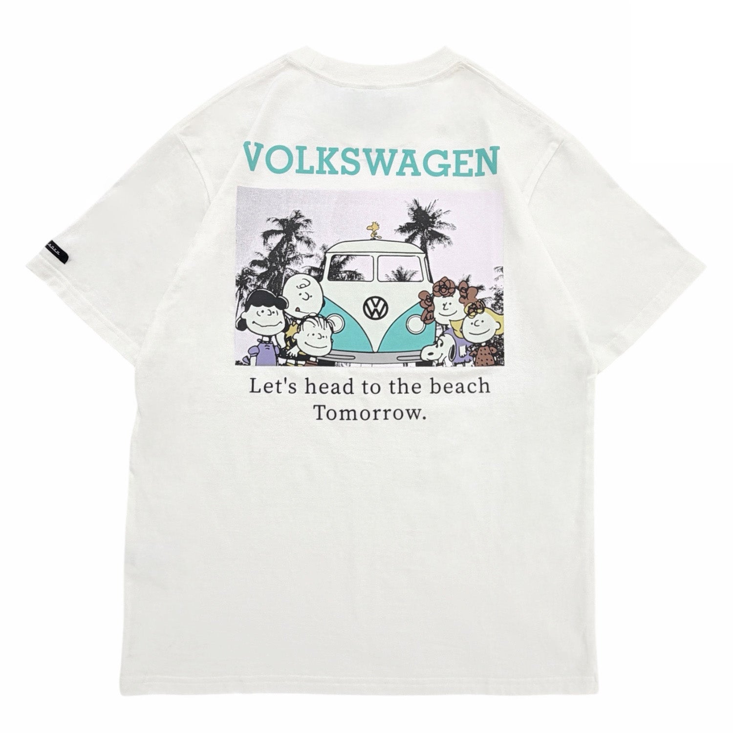 スヌーピー フォルクスワーゲン 半袖 Tシャツ 天竺 春 夏 メンズ レディース ヤシの木柄 バックプリント PEANUTS SNOOPY svw1152-161