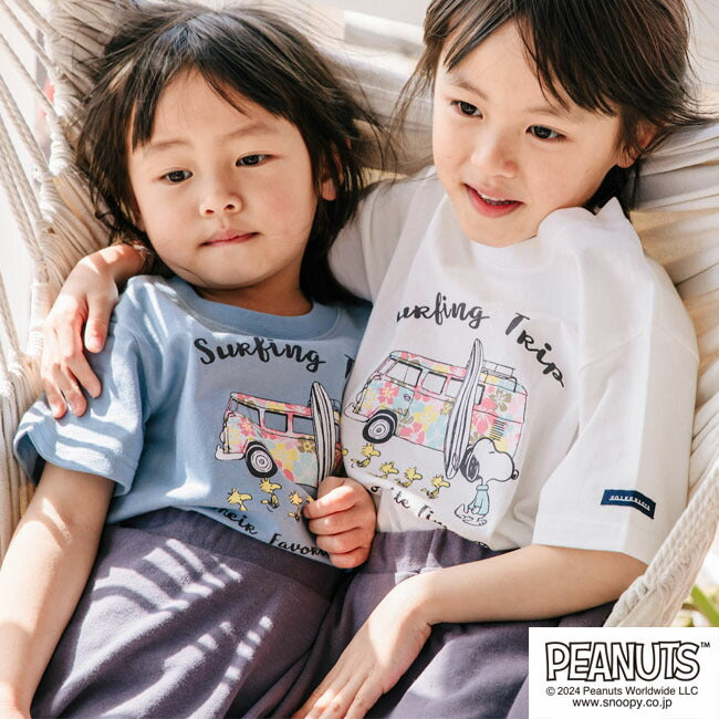 スヌーピー Tシャツ 半袖 子供 キッズ フォルクスワーゲン トップス 車 フォト プリント SNOOPY PEANUTS Volkswagen svw6142-266