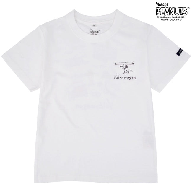 スヌーピー ピーナッツ フォルクスワーゲン Tシャツ キッズ 子供 半袖 トップス コラボ SNOOPY PEANUTS VOLKSWAGEN svw6532-403