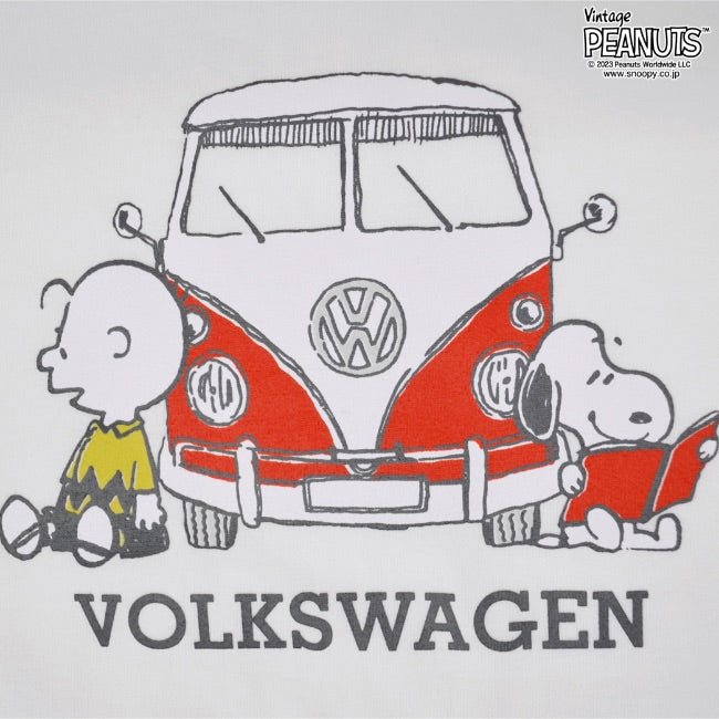 スヌーピー ピーナッツ フォルクスワーゲン Tシャツ キッズ 子供 半袖 トップス コラボ SNOOPY PEANUTS VOLKSWAGEN svw6532-405
