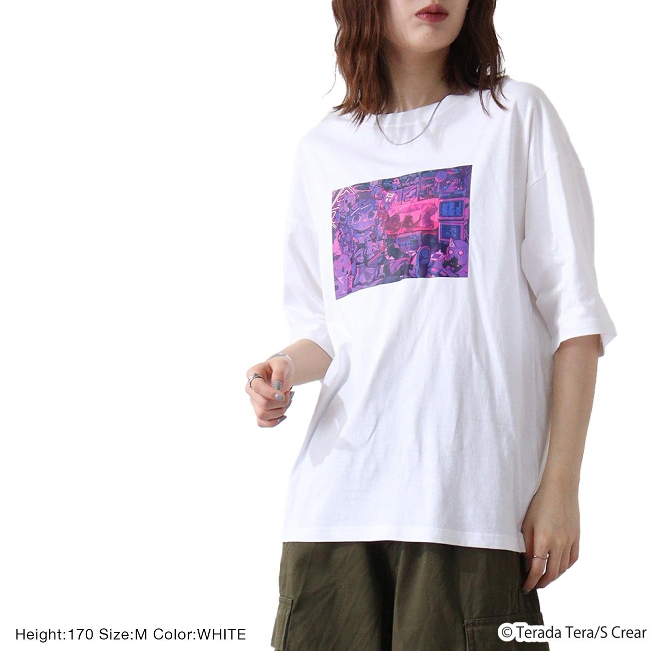 寺田てら Tシャツ トップス イラスト ビックT 半袖 オーバーサイズ クリエイター イラストレーター tt1132-393