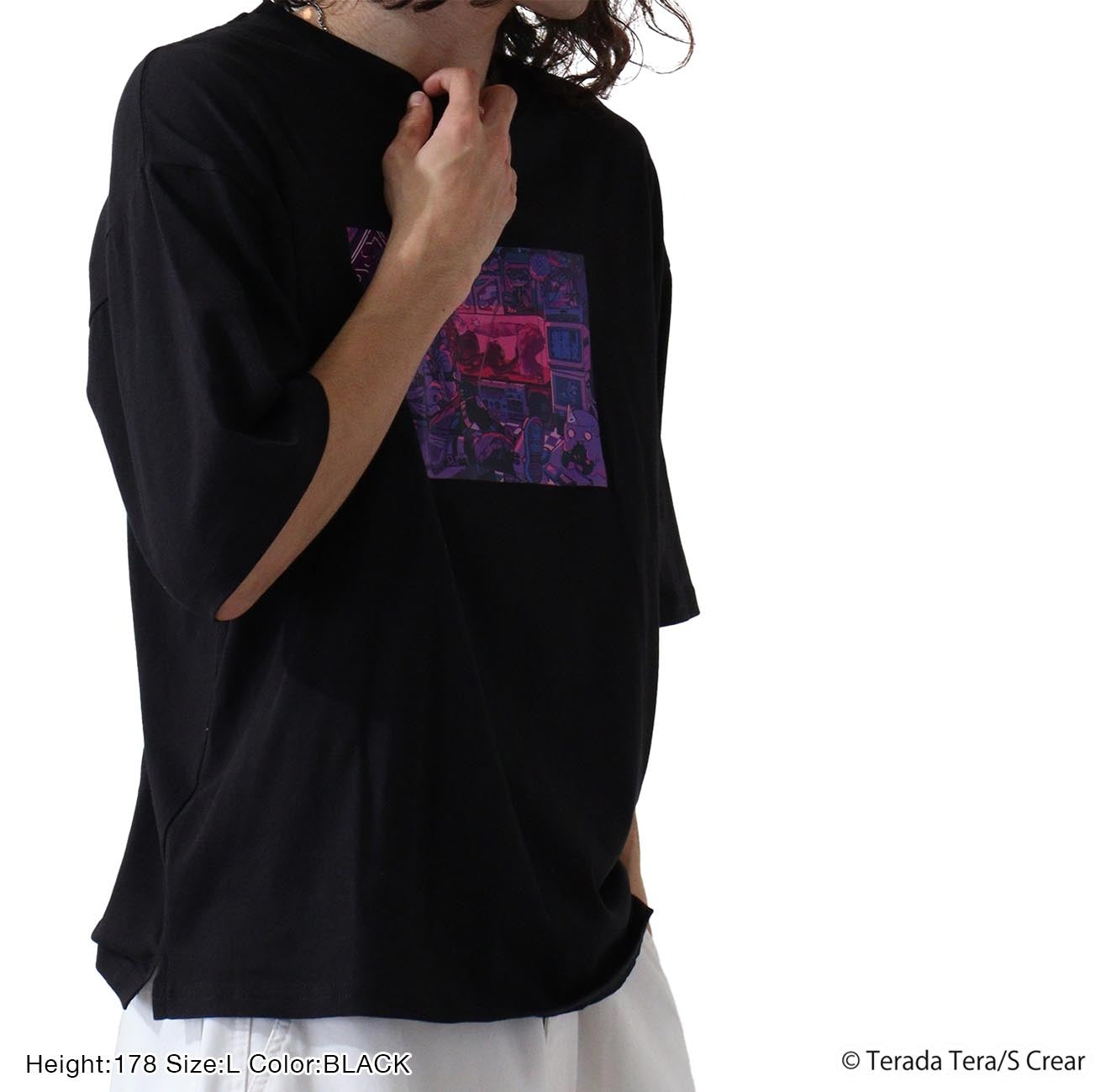 寺田てら Tシャツ トップス イラスト ビックT 半袖 オーバーサイズ クリエイター イラストレーター tt1132-393