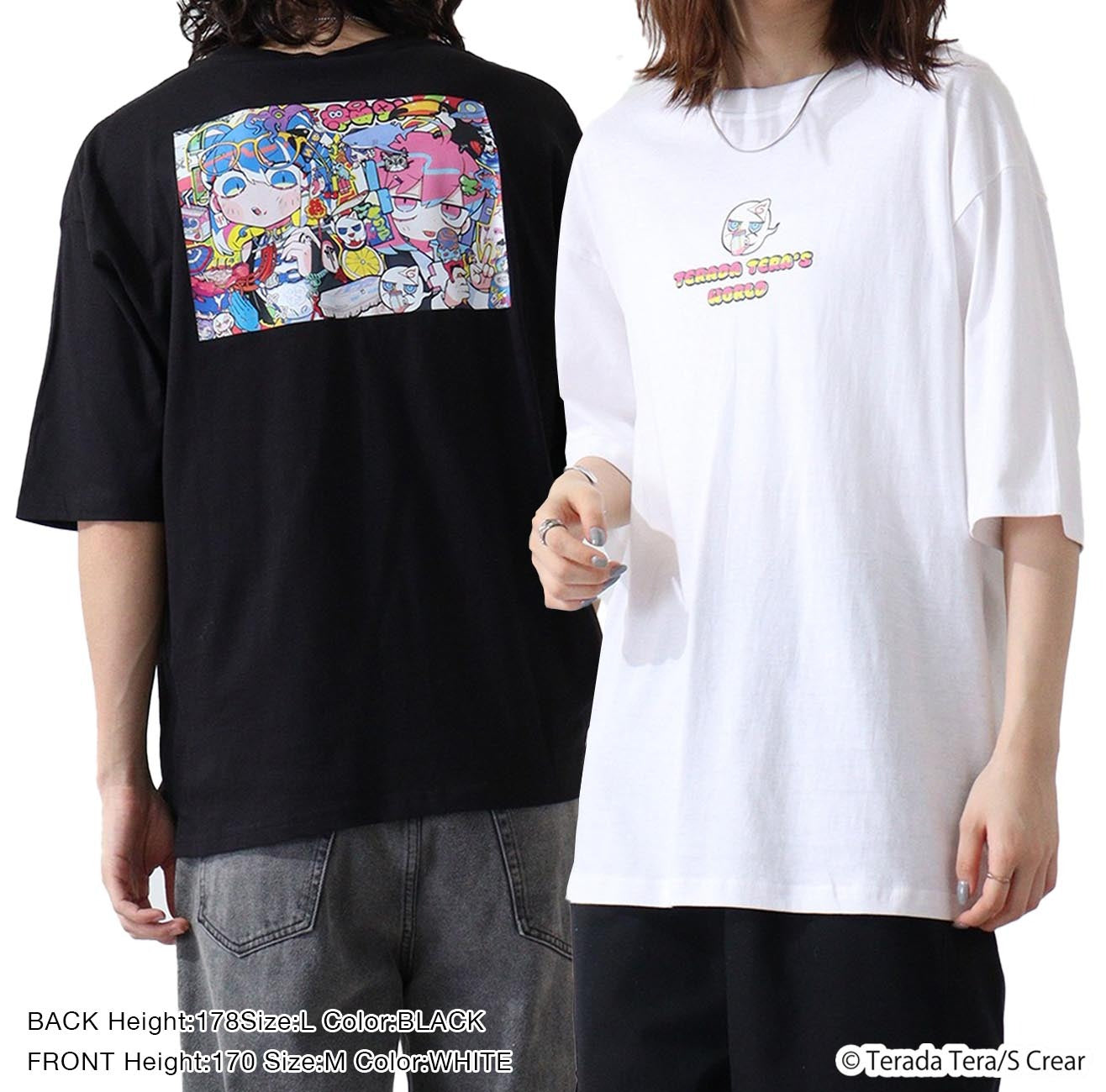 寺田てら Tシャツ イラスト ビックT 半袖 オーバーサイズ クリエイター イラストレーター tt1132-395