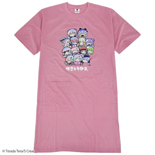 寺田てら Tシャツ トップス ワンピース イラスト スーパービックT 半袖 オーバーサイズ クリエイター イラストレーター tt1132-398