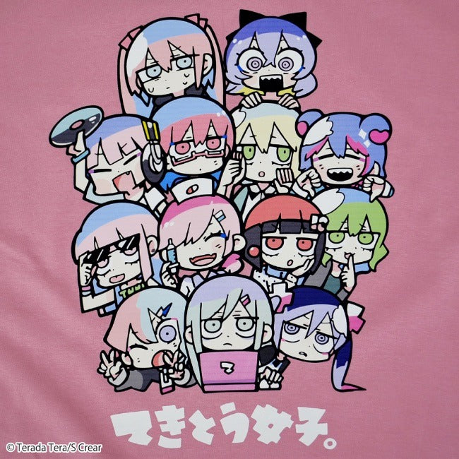寺田てら Tシャツ トップス ワンピース イラスト スーパービックT 半袖 オーバーサイズ クリエイター イラストレーター tt1132-398