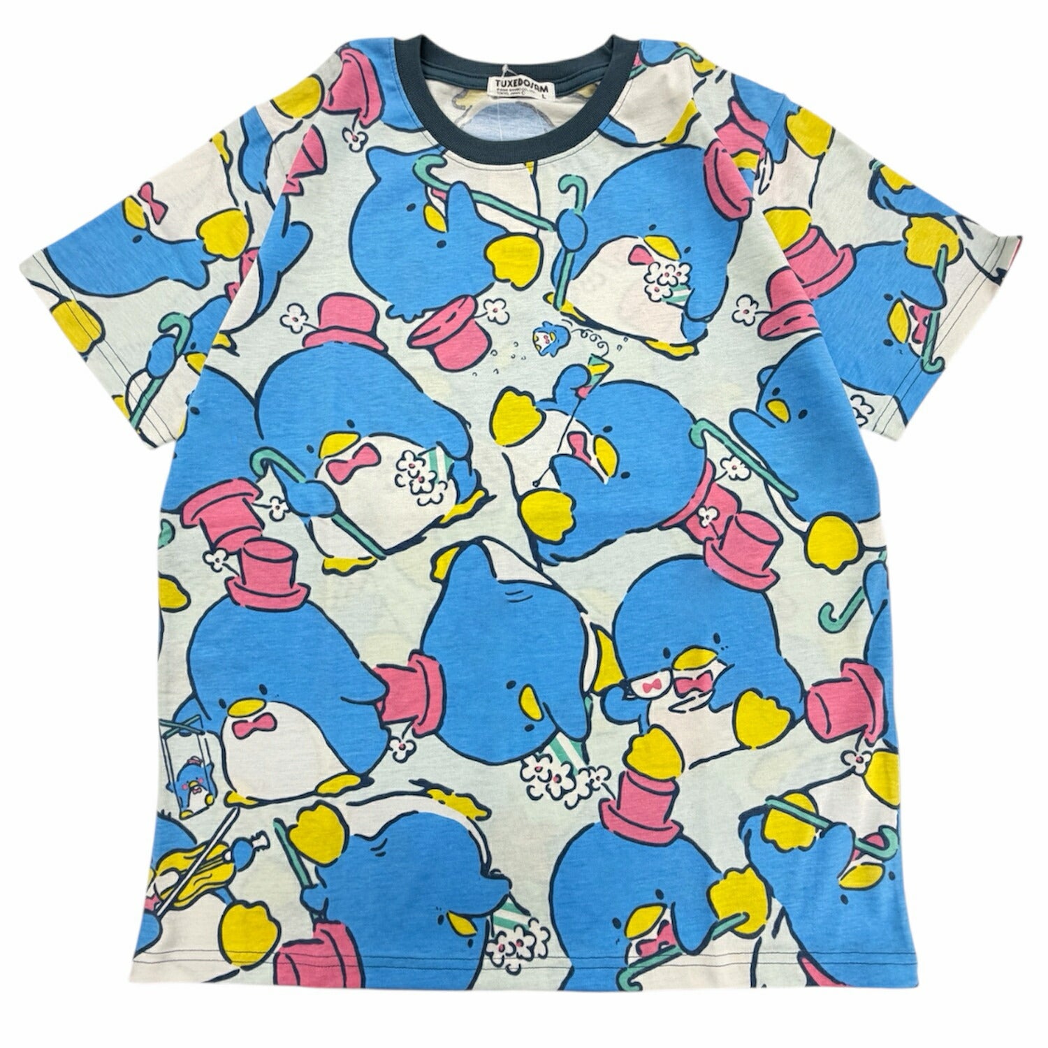 タキシードサム 半袖 Tシャツ 総柄 プリント トップス 天竺 メンズ レディース サンリオ キャラクターズ 夏 tx1162-54