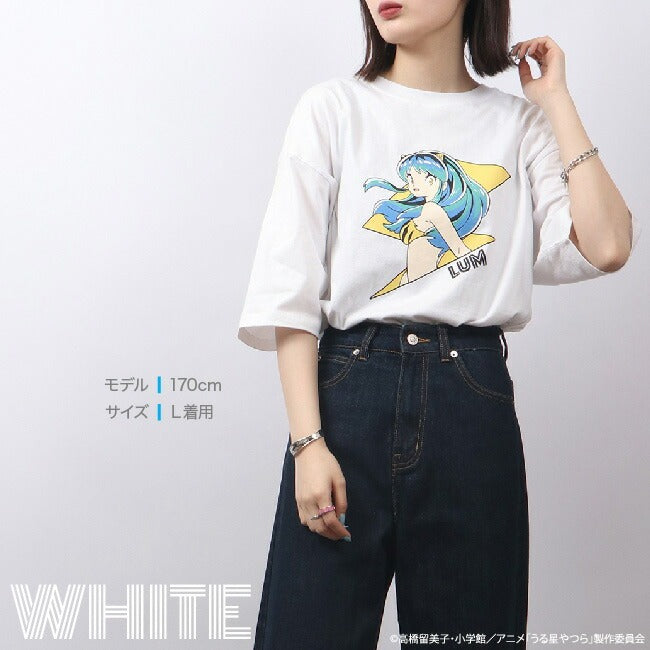 うる星やつら ラムちゃん 小学館 アニメ 漫画 Tシャツ ビックシルエット 半袖 トップス プリント uy1132-320