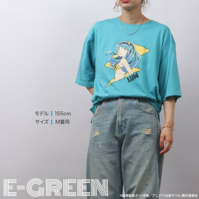 うる星やつら ラムちゃん 小学館 アニメ 漫画 Tシャツ ビックシルエット 半袖 トップス プリント uy1132-320