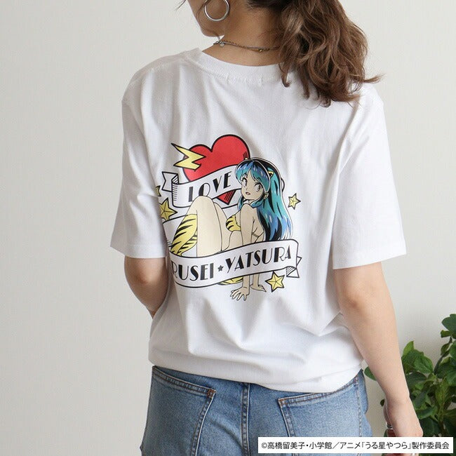 うる星やつら Tシャツ 半袖 トップス プリント 刺繍  ラムちゃん 小学館 漫画 アニメ キャラクター uy1142-11