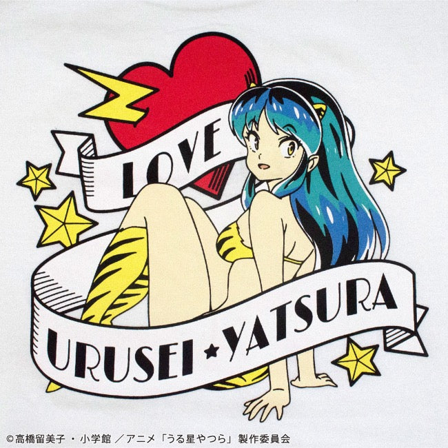 うる星やつら Tシャツ 半袖 トップス プリント 刺繍  ラムちゃん 小学館 漫画 アニメ キャラクター uy1142-11