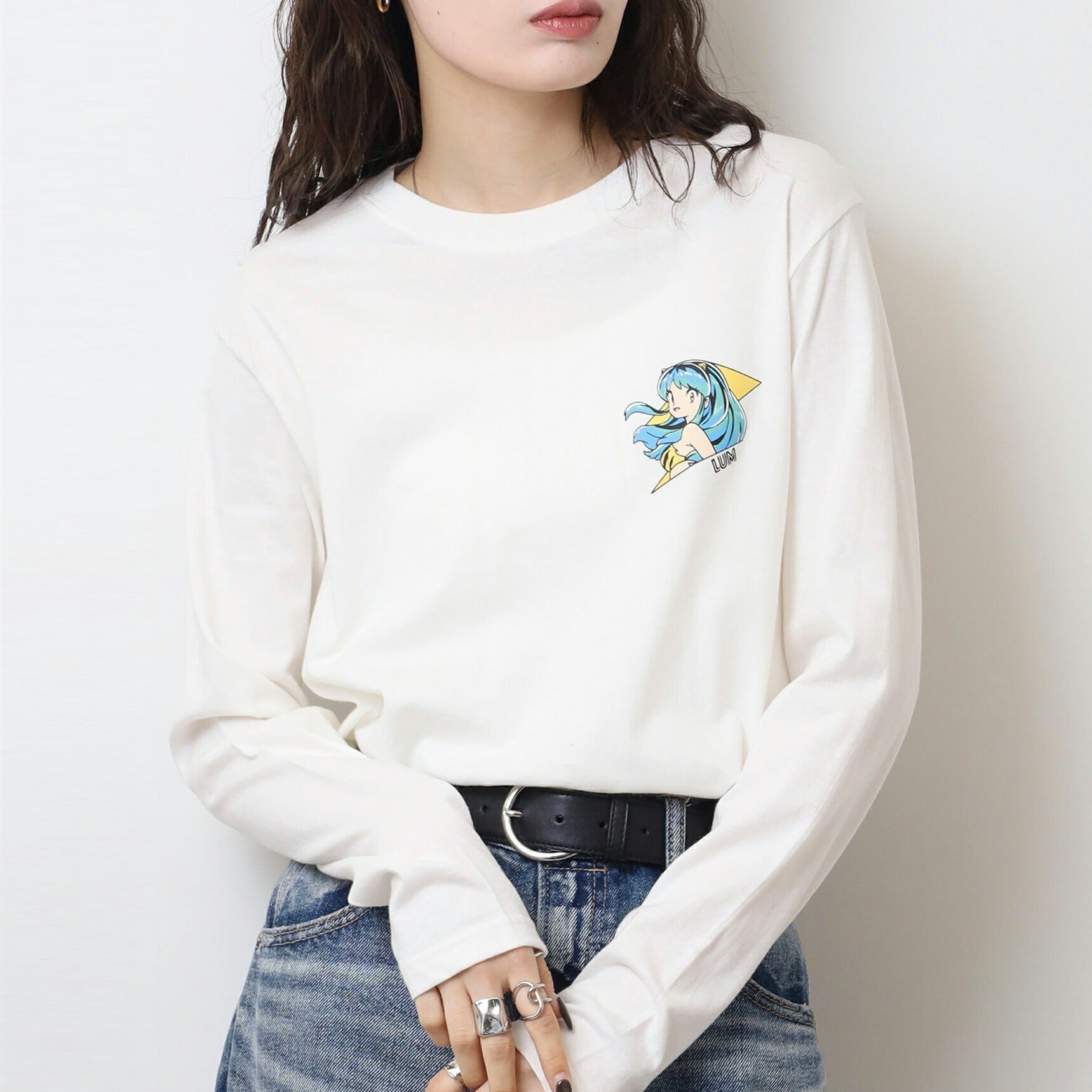 うる星やつら Tシャツ ロンT 長袖 トップス ラムちゃん 漫画 アニメ キャラクター 春 秋 uy1251-12