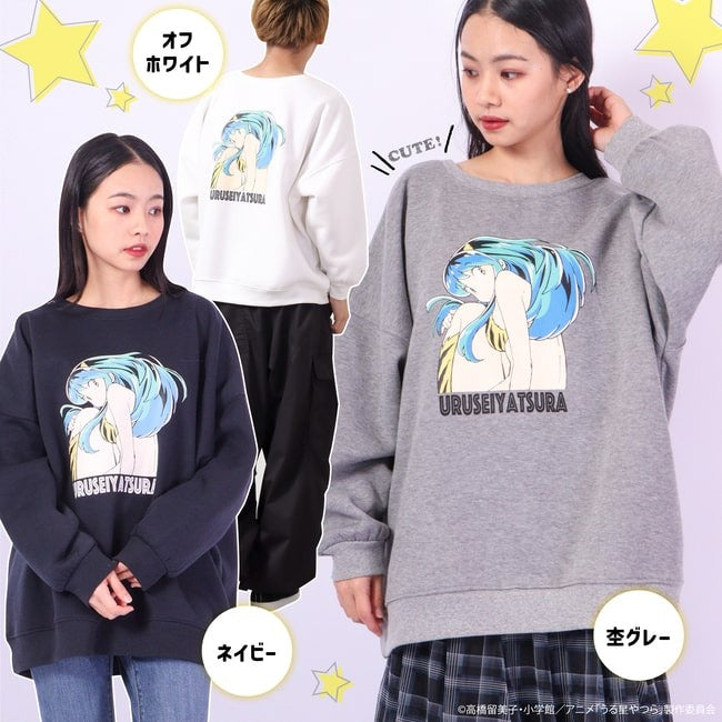 うる星やつら 小学館 ラムちゃん テンちゃん トレーナー 裏起毛 トレーナー スウェット リバーシブル 長袖 フリー サイズ uy1324-724