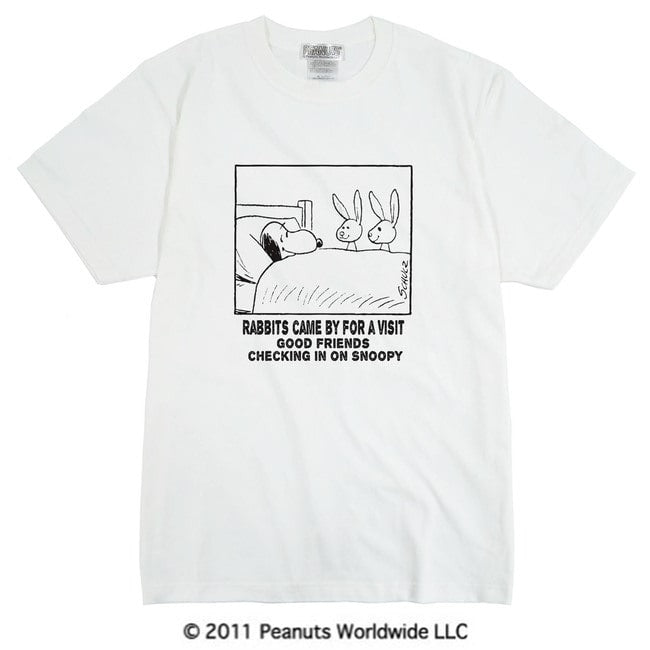レトロ スヌーピー 仲間 うさぎ 半袖Tシャツ メンズ レディース 男女兼用 S M L LL vs1-015u