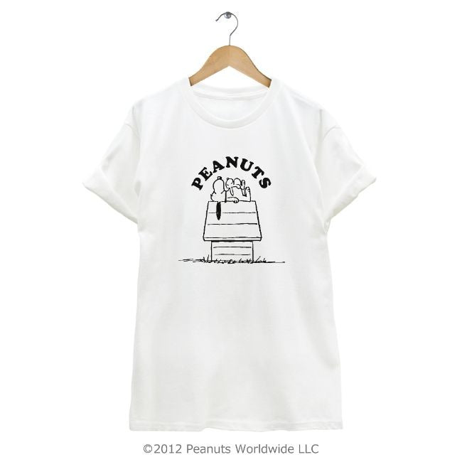 レトロ ヴィンテージ アート スヌーピー SNOOPY PEANUTS ラビット うさぎ 犬小屋 半袖 Tシャツ レディース メンズ S M L LL 綿 ギフト プリント 男女兼用 vs1-012u