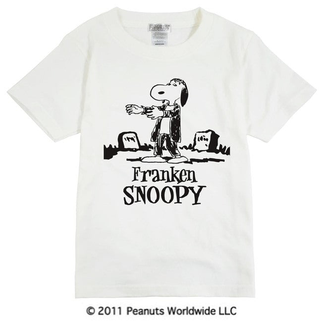 レトロ ヴィンテージ スヌーピー スリラー フランケン 半袖Ｔシャツ キッズ 子供服 110 130 150 vs6-008