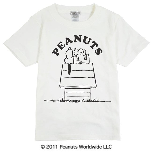 レトロ ヴィンテージ スヌーピー 定番 犬小屋 半袖 Ｔシャツ キッズ 子供服 110 130 150 vs6-012u