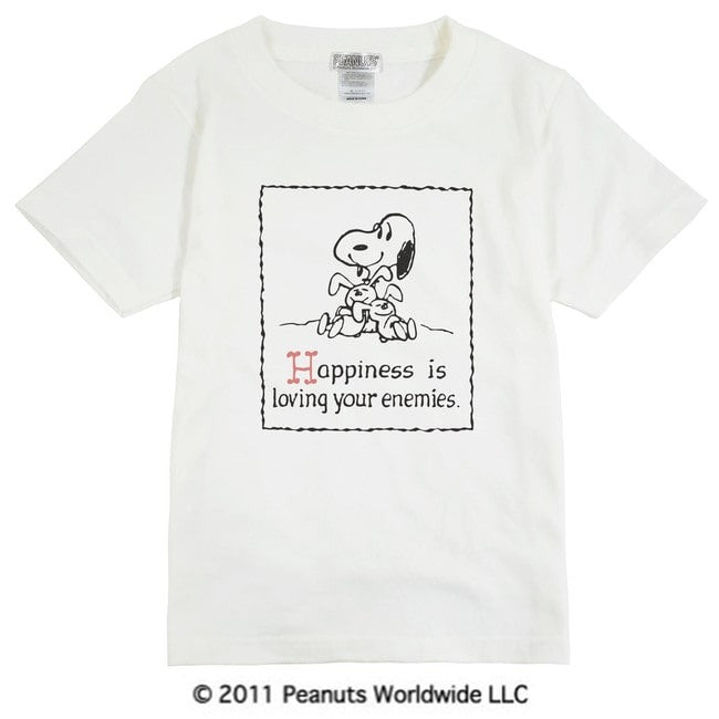 レトロ ヴィンテージ スヌーピー 仲良し うさぎ アメコミ 半袖　Tシャツ キッズ 子供服 110 130 150  vs6-013u