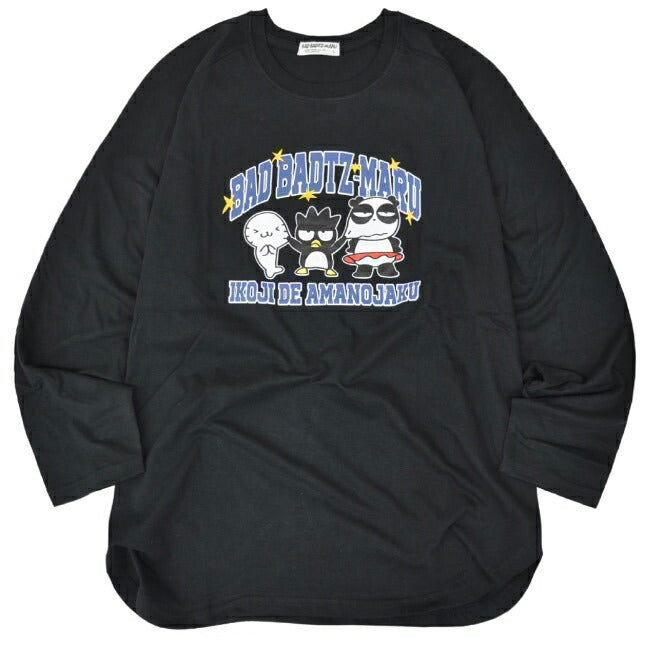 バッドばつ丸 裏毛 ビッグシルエット 刺繍 トレーナー サンリオキャラクターズ xo1241-32